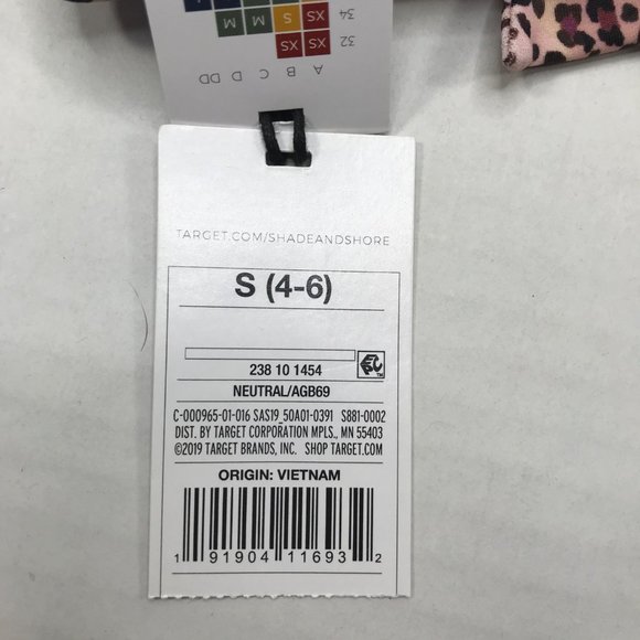 Shade And Shore Women's Sz. Small 4-6 Tall Triangle Bikini Swim Top Animal Print - Picture 4 of 14